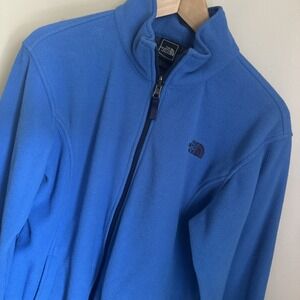 THE NORTH FACE Boys Youth Full Zip Blue‎ Fleece Jacket Midlayer Size X-Large